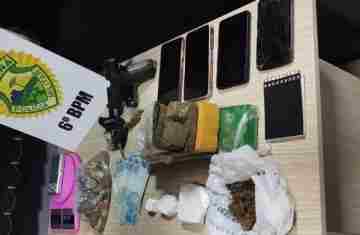 Três Barras – Duas pessoas são presas por tráfico de drogas e veículo roubado é recuperado
